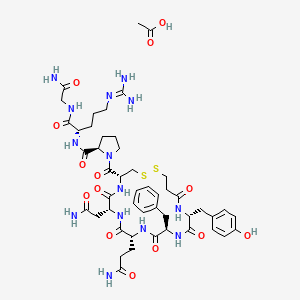 deamino-Cys(1)-D-Tyr-D-Phe-D-Gln-D-Asn-Cys(1)-D-Pro-Arg-Gly-NH2.CH3CO2H