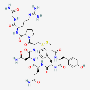 deamino-Cys(1)-Tyr-Phe-Gln-Asn-Cys(1)-DL-Pro-D-Arg-Gly-NH2