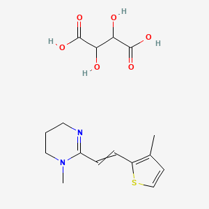 2,3-dihydroxybutanedioic acid;1-methyl-2-[(E)-2-(3-methylthiophen-2-yl)ethenyl]-5,6-dihydro-4H-pyrimidine