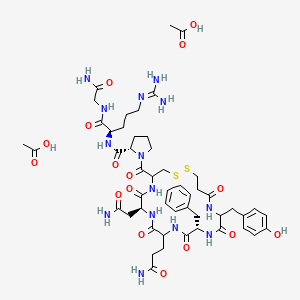 deamino-Cys(1)-DL-Tyr-Phe-DL-Gln-Asn-DL-Cys(1)-Pro-D-Arg-Gly-NH2.2CH3CO2H