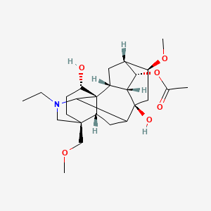 [(1S,2R,3R,4S,5R,6S,8S,13S,16S,17R)-11-ethyl-8,16-dihydroxy-6-methoxy-13-(methoxymethyl)-11-azahexacyclo[7.7.2.12,5.01,10.03,8.013,17]nonadecan-4-yl] acetate