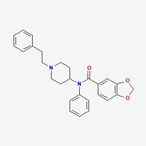 molecular formula C27H28N2O3 B10775049 Benzodioxolefentanyl CAS No. 2306823-01-6