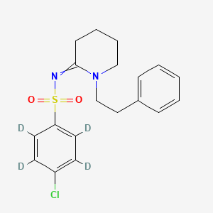 molecular formula C19H21ClN2O2S B10775052 4-chloro-2,3,5,6-tetradeuterio-N-[1-(2-phenylethyl)piperidin-2-ylidene]benzenesulfonamide 