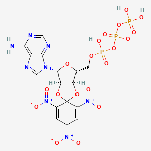 molecular formula C16H15N8O19P3-2 B10775053 TNP-ATP (triethylammonium salt) 