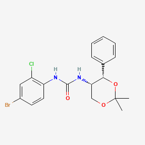 3-(4-bromo-2-chlorophenyl)-1-[(4S,5S)-2,2-dimethyl-4-phenyl-1,3-dioxan-5-yl]urea