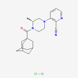 3-[(3R)-4-(adamantane-1-carbonyl)-3-methylpiperazin-1-yl]pyridine-2-carbonitrile;hydrochloride