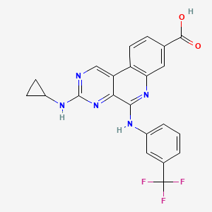 3-(Cyclopropylamino)-5-{[3-(Trifluoromethyl)phenyl]amino}pyrimido[4,5-C]quinoline-8-Carboxylic Acid