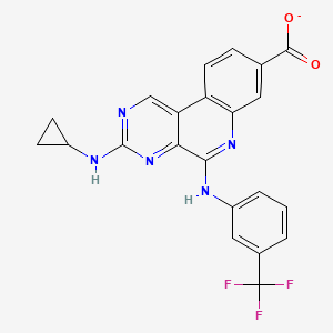 3-(Cyclopropylamino)-5-[3-(trifluoromethyl)anilino]pyrimido[4,5-c]quinoline-8-carboxylate