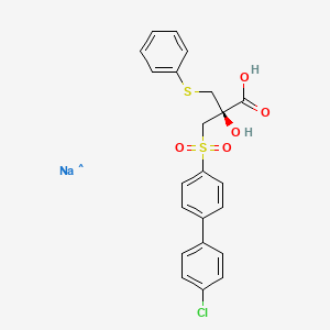 molecular formula C22H19ClNaO5S2 B10775138 CID 134128286 