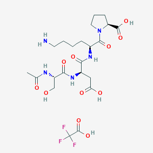 molecular formula C22H34F3N5O11 B10775185 N-Acetyl-Ser-Asp-Lys-Pro (TFA) 