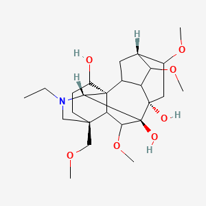 molecular formula C25H41NO7 B10775190 (1R,5R,8S,9R,10R,13S)-11-Ethyl-4,6,18-trimethoxy-13-(methoxymethyl)-11-azahexacyclo[7.7.2.12,5.01,10.03,8.013,17]nonadecane-8,9,16-triol 