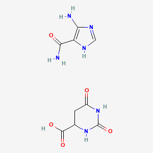 molecular formula C9H12N6O5 B10775201 Orazamide orotate 