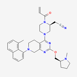 2-((S)-1-Acryloyl-4-(7-(8-methylnaphthalen-1-yl)-2-(((S)-1-methylpyrrolidin-2-yl)methoxy)-5,6,7,8-tetrahydropyrido[3,4-d]pyrimidin-4-yl)piperazin-2-yl)acetonitrile