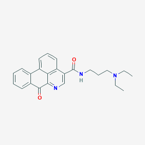 N-[3-(diethylamino)propyl]-8-oxo-10-azatetracyclo[7.7.1.02,7.013,17]heptadeca-1(16),2,4,6,9,11,13(17),14-octaene-12-carboxamide