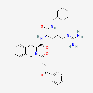 (3S)-N-[(2S)-5-carbamimidamido-1-(cyclohexylmethylamino)-1-oxidanylidene-pentan-2-yl]-2-(4-oxidanylidene-4-phenyl-butanoyl)-3,4-dihydro-1H-isoquinoline-3-carboxamide