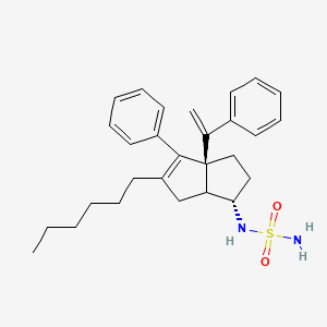 (3S,6aR)-5-hexyl-6-phenyl-6a-(1-phenylethenyl)-3-(sulfamoylamino)-2,3,3a,4-tetrahydro-1H-pentalene