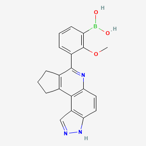 [2-methoxy-3-(4,5,10-triazatetracyclo[7.7.0.02,6.012,16]hexadeca-1(9),2(6),3,7,10,12(16)-hexaen-11-yl)phenyl]boronic acid