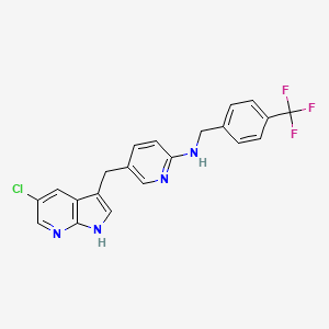 5-((5-Chloro-1H-pyrrolo[2,3-b]pyridin-3-yl)methyl)-N-(4-(trifluoromethyl)benzyl)pyridin-2-amine