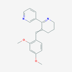 molecular formula C19H20N2O2 B10775515 3-[(2,4-Dimethoxyphenyl)methylidene]-3,4,5,6-tetrahydro-2,3'-bipyridine 