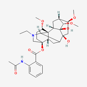 [(1S,2S,3S,4S,5R,6S,8S,10R,13S,16S,17S)-11-ethyl-3,8-dihydroxy-4,6,16-trimethoxy-11-azahexacyclo[7.7.2.12,5.01,10.03,8.013,17]nonadecan-13-yl] 2-acetamidobenzoate