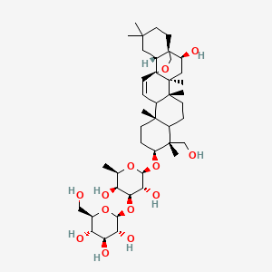 molecular formula C42H68O13 B10775517 (2S,3R,4S,5S,6R)-2-[(2R,3R,4S,5S,6R)-3,5-dihydroxy-2-[[(1S,2S,4S,5R,9R,10S,13S,17S,18R)-2-hydroxy-9-(hydroxymethyl)-4,5,9,13,20,20-hexamethyl-24-oxahexacyclo[15.5.2.01,18.04,17.05,14.08,13]tetracos-15-en-10-yl]oxy]-6-methyloxan-4-yl]oxy-6-(hydroxymethyl)oxane-3,4,5-triol 