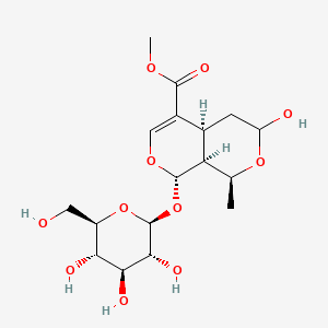 molecular formula C17H26O11 B10775555 methyl (1S,4aS,8S,8aS)-3-hydroxy-1-methyl-8-[(2S,3R,4S,5S,6R)-3,4,5-trihydroxy-6-(hydroxymethyl)oxan-2-yl]oxy-1,3,4,4a,8,8a-hexahydropyrano[3,4-c]pyran-5-carboxylate 