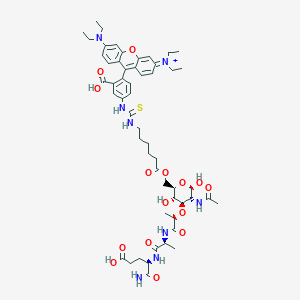 molecular formula C54H73N8O15S+ B10775590 MDP-rhodamine 