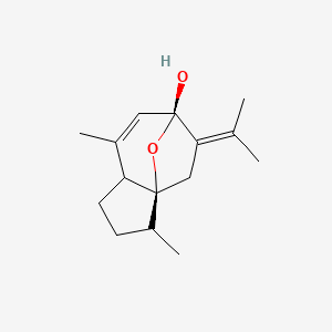 (1S,8R)-2,6-dimethyl-9-propan-2-ylidene-11-oxatricyclo[6.2.1.01,5]undec-6-en-8-ol