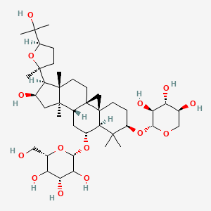 (2S,4R,6S)-2-[[(1R,3S,6R,8S,9R,11R,12R,14R,15S,16S)-14-hydroxy-15-[(2S,5R)-5-(2-hydroxypropan-2-yl)-2-methyloxolan-2-yl]-7,7,12,16-tetramethyl-6-[(2R,3S,4R,5S)-3,4,5-trihydroxyoxan-2-yl]oxy-9-pentacyclo[9.7.0.01,3.03,8.012,16]octadecanyl]oxy]-6-(hydroxymethyl)oxane-3,4,5-triol