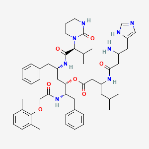 molecular formula C51H70N8O7 B10775628 His-Leu-lopinavir 