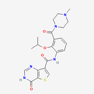 N-(2-Isopropoxy-3-(4-Methylpiperazine-1-Carbonyl)phenyl)-4-Oxo-3,4-Dihydrothieno[3,2-D]pyrimidine-7-Carboxamide