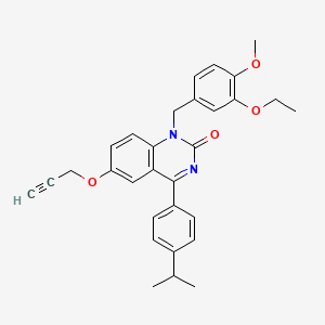 molecular formula C30H30N2O4 B10775640 SV2Nzo0lau CAS No. 717103-89-4