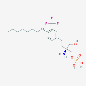 [(2R)-2-amino-4-[4-heptoxy-3-(trifluoromethyl)phenyl]-2-(hydroxymethyl)butyl] dihydrogen phosphate