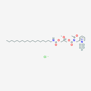 molecular formula C34H60ClN3O6 B10775755 [2-methoxy-3-(octadecylcarbamoyloxy)propyl] N-acetyl-N-[[1-(1,1,2,2,2-pentadeuterioethyl)pyridin-1-ium-2-yl]methyl]carbamate;chloride 