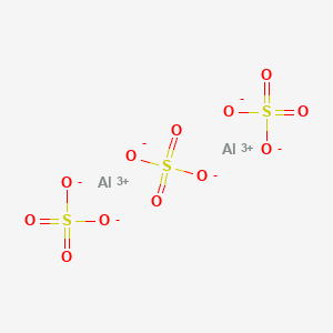 molecular formula Al2(SO4)3<br>Al2S3O12<br>Al2(SO4)3<br>Al2O12S3 B10775763 Aluminum Sulfate CAS No. 55892-56-3