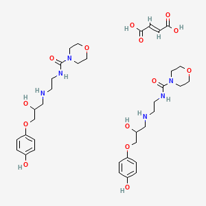 molecular formula C36H54N6O14 B10775809 Xamoterol hemifumarate CAS No. 90730-93-1