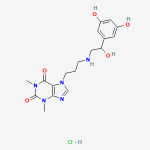 molecular formula C18H24ClN5O5 B10775818 Reproterol hydrochloride CAS No. 39878-37-0