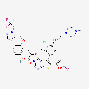 molecular formula C39H37ClF4N6O6S B10775867 Tvf3xuq4PG CAS No. 1799633-27-4