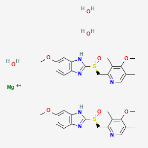 molecular formula C34H44MgN6O9S2+2 B10775878 Esomeprazole magnesium hydrate 