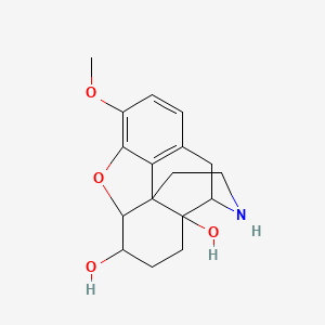 molecular formula C17H21NO4 B10775893 9-methoxy-2,3,4,5,6,7,7a,13-octahydro-1H-4,12-methanobenzofuro[3,2-e]isoquinoline-4a,7-diol 