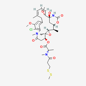 [(1S,2R,3S,5S,6S,16Z,18Z,20R,21S)-11-chloro-21-hydroxy-12,20-dimethoxy-2,5,9,16-tetramethyl-8,23-dioxo-4,24-dioxa-9,22-diazatetracyclo[19.3.1.110,14.03,5]hexacosa-10,12,14(26),16,18-pentaen-6-yl] (2S)-2-[methyl-[3-(methyldisulfanyl)propanoyl]amino]propanoate