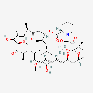 molecular formula C51H79NO13 B10775925 (1R,9S,15R,16E,18R,19R,21R,23S,24E,26E,28E,30S,32S,35R)-1,18-dihydroxy-12-[(2R)-1-[(1S,3R,4R)-4-hydroxy-3-methoxycyclohexyl]propan-2-yl]-19-methoxy-15,17,21,23,29,35-hexamethyl-30-(trideuteriomethoxy)-11,36-dioxa-4-azatricyclo[30.3.1.04,9]hexatriaconta-16,24,26,28-tetraene-2,3,10,14,20-pentone 