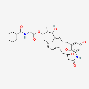 molecular formula C36H48N2O8 B10775934 (15-Hydroxy-5-methoxy-14,16-dimethyl-3,22,24-trioxo-2-azabicyclo[18.3.1]tetracosa-1(23),6,8,10,16,20-hexaen-13-yl) 2-(cyclohexanecarbonylamino)propanoate 