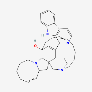 25-(9H-pyrido[3,4-b]indol-1-yl)-11,22-diazapentacyclo[11.11.2.12,22.02,12.04,11]heptacosa-5,16,25-trien-13-ol