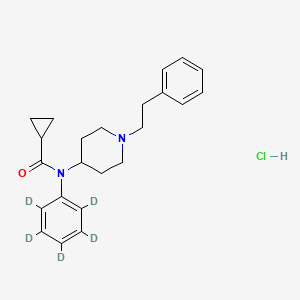 molecular formula C23H29ClN2O B10775947 N-(1-phenethylpiperidin-4-yl)-N-(phenyl-d5)cyclopropanecarboxamide,monohydrochloride 