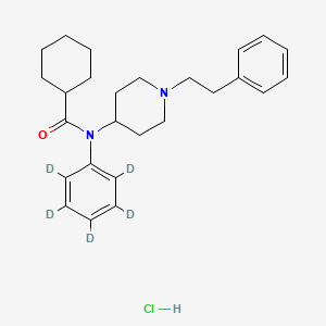 molecular formula C26H35ClN2O B10775953 N-(1-phenethylpiperidin-4-yl)-N-(phenyl-d5)cyclohexanecarboxamide,monohydrochloride 