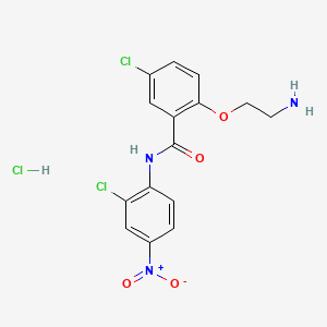 2-(2-aminoethoxy)-5-chloro-N-(2-chloro-4-nitrophenyl)benzamide;hydrochloride