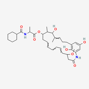 (15,22,24-trihydroxy-5-methoxy-14,16-dimethyl-3-oxo-2-azabicyclo[18.3.1]tetracosa-1(23),6,8,10,16,20(24),21-heptaen-13-yl) 2-(cyclohexanecarbonylamino)propanoate