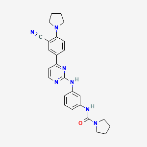 N-[3-[[4-(3-cyano-4-pyrrolidin-1-ylphenyl)pyrimidin-2-yl]amino]phenyl]pyrrolidine-1-carboxamide