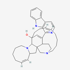 molecular formula C36H44N4O B10776029 (5Z,16Z)-25-(9H-pyrido[3,4-b]indol-1-yl)-11,22-diazapentacyclo[11.11.2.12,22.02,12.04,11]heptacosa-5,16,25-trien-13-ol 